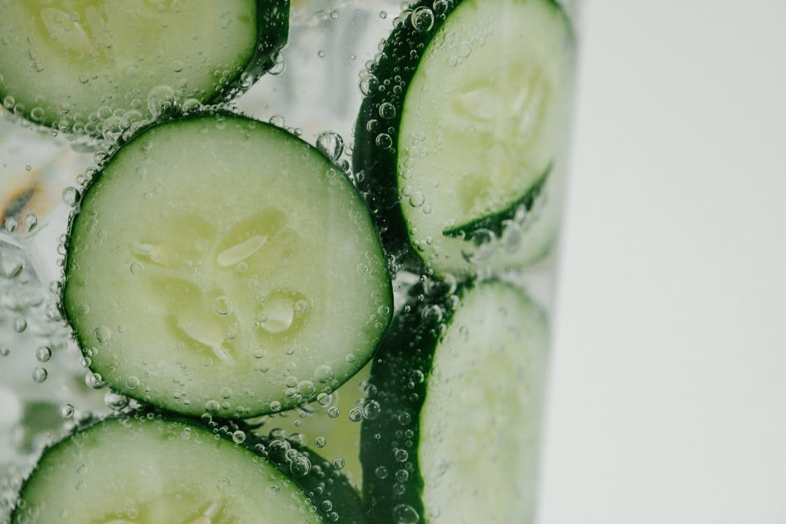 komkommer in een glas